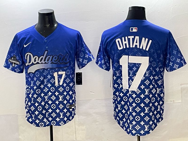 Men Los Angeles Dodgers #17 Ohtani Blue Nike 2025 MLB jersey 015->los angeles dodgers->MLB Jersey